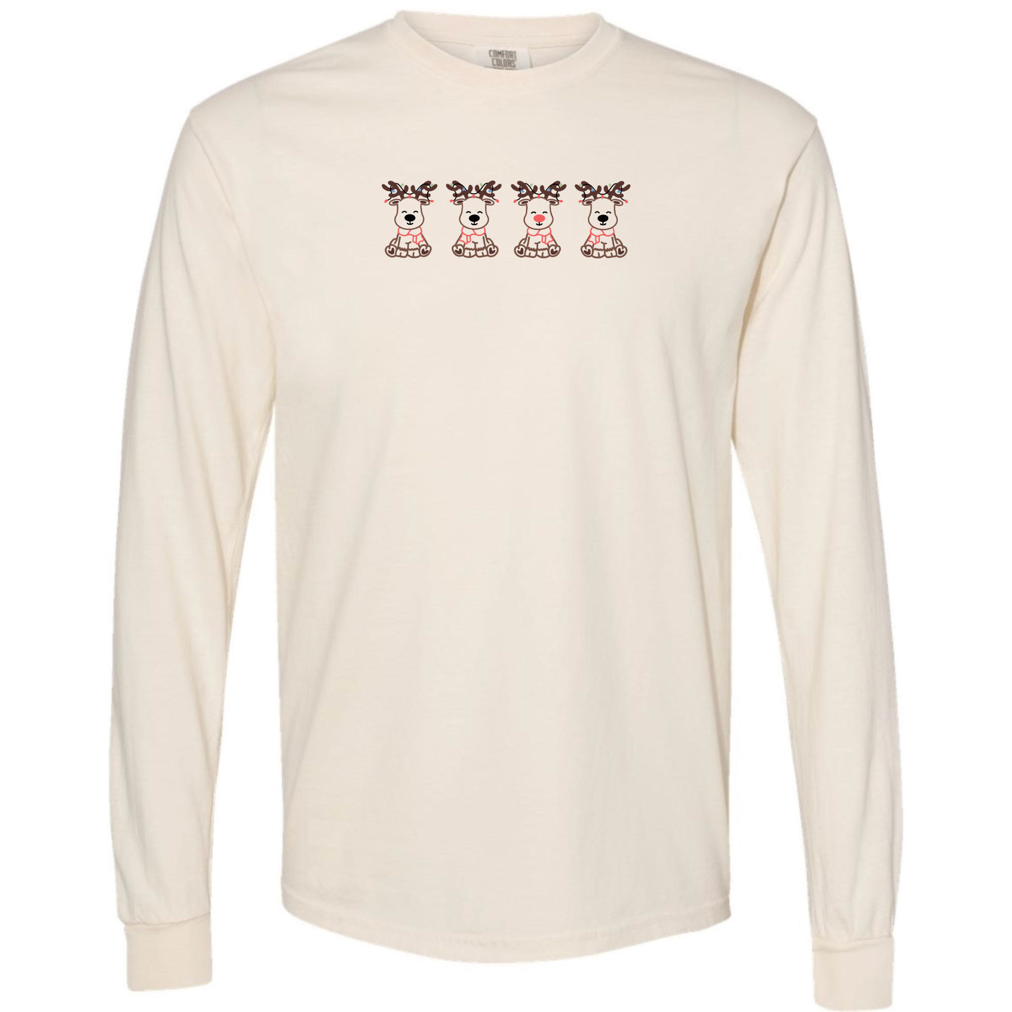 Rockin Rowdy Reindeer Longsleeve Tee (embroidered)