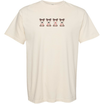 Rockin Rowdy Reindeer Tee (embroidered)